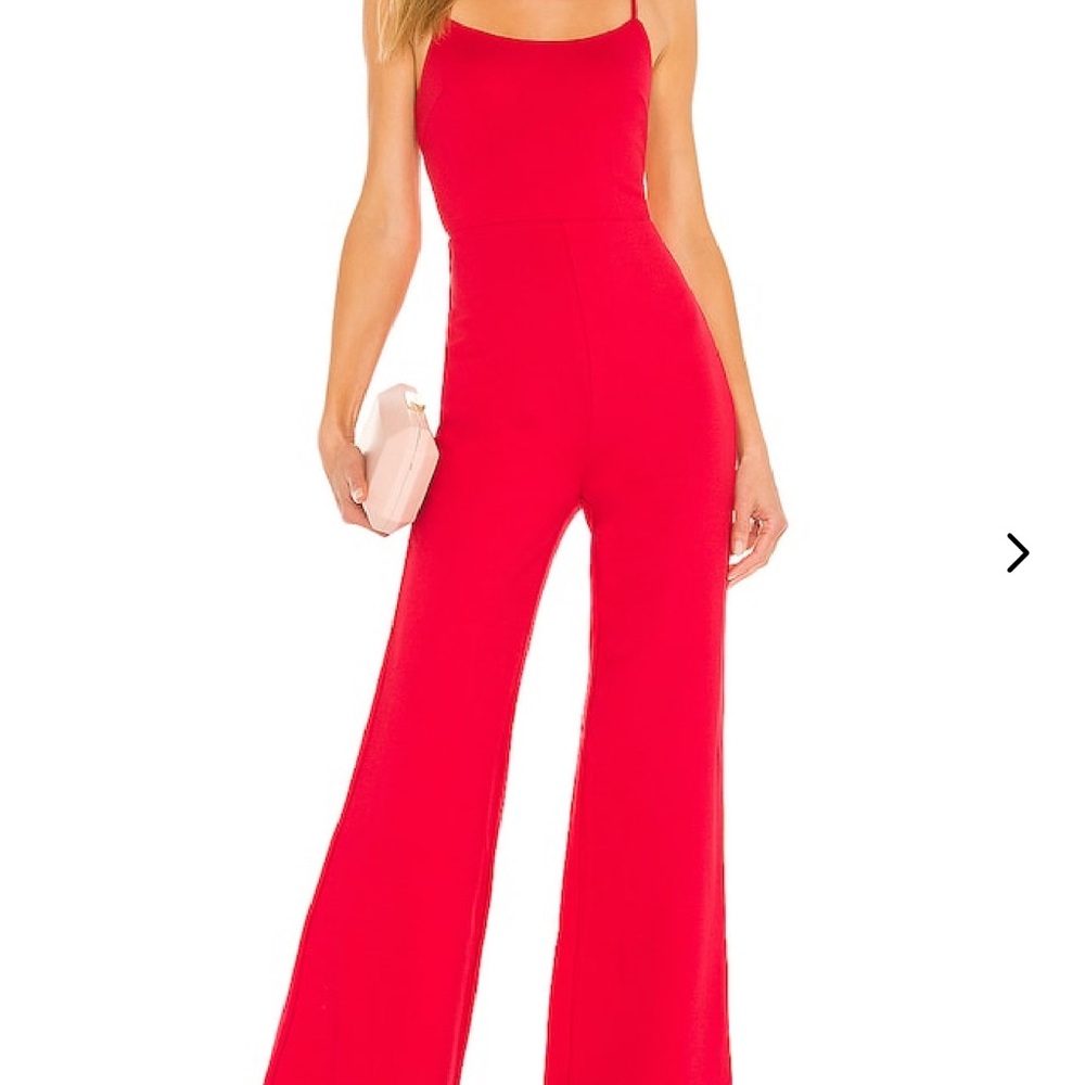 Lovers + Friends Vibrant Red Jumpsuit